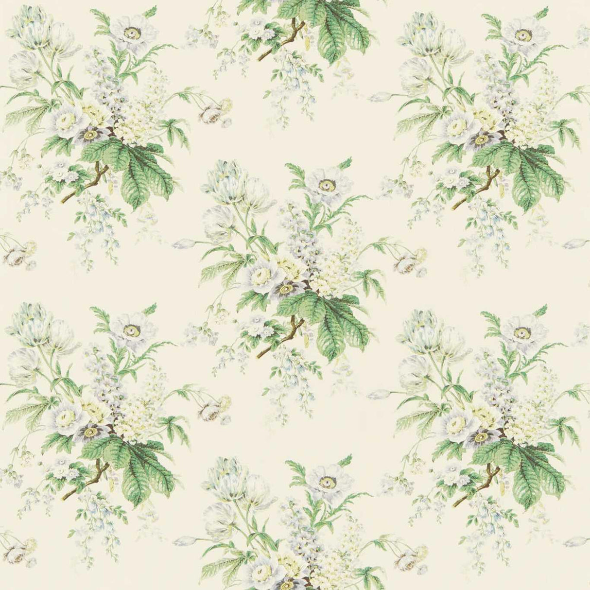 Sanderson Tournier Silver/ Cream Fabric
