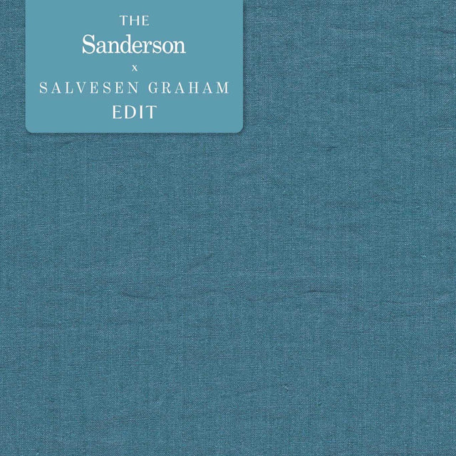 Sanderson Rue Linen Petrol Fabric