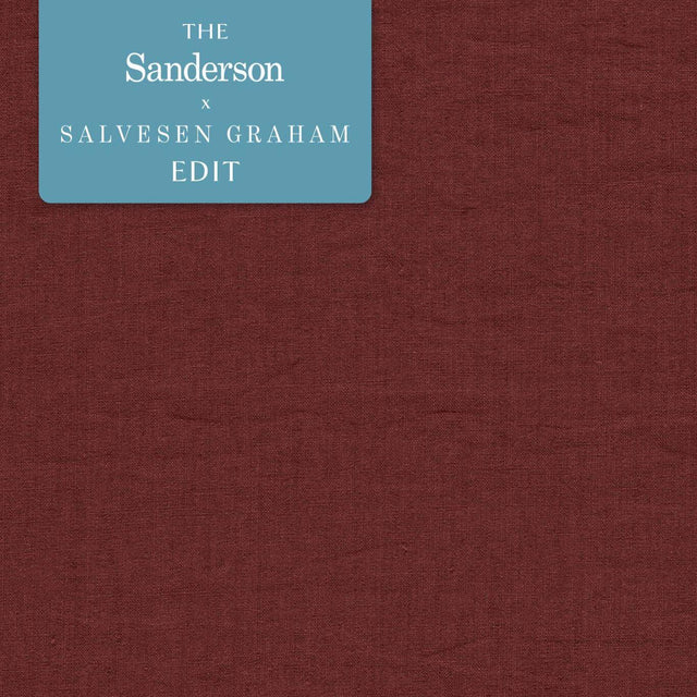 Sanderson Rue Linen Wine Fabric