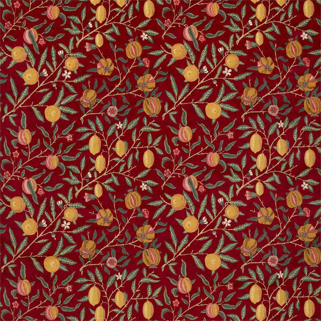 Morris & Co Fruit Velvet Madder/Bayleaf Fabric