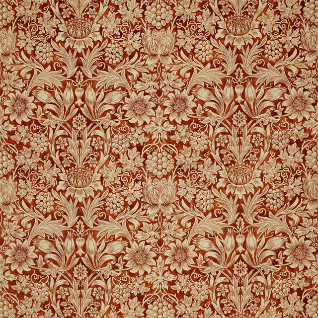 Morris & Co Sunflower Velvet Saffron/Vellum Fabric