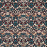 Morris & Co Strawberry Thief Velvet Mulberry/Slate Fabric