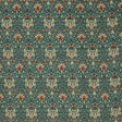 Morris & Co Snakeshead Velvet Thistle/Russet Fabric