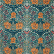Morris & Co Honeysuckle and Tulip Velvet Woad/Mulberry Fabric