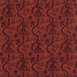 Morris & Co Indian Flock Velvet Russet/Mulberry Fabric
