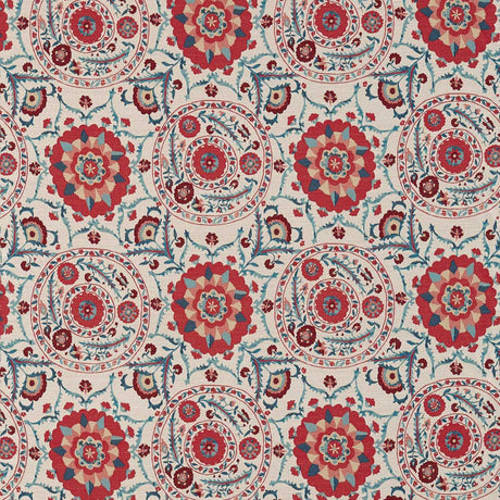 Sanderson Anthos Red/Indigo Fabric