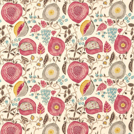 Sanderson Peas & Pods Cherry/Linen Fabric