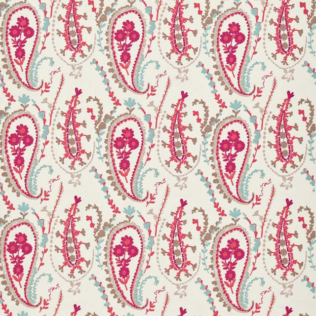 Sanderson Jamila Coral/Aqua Fabric
