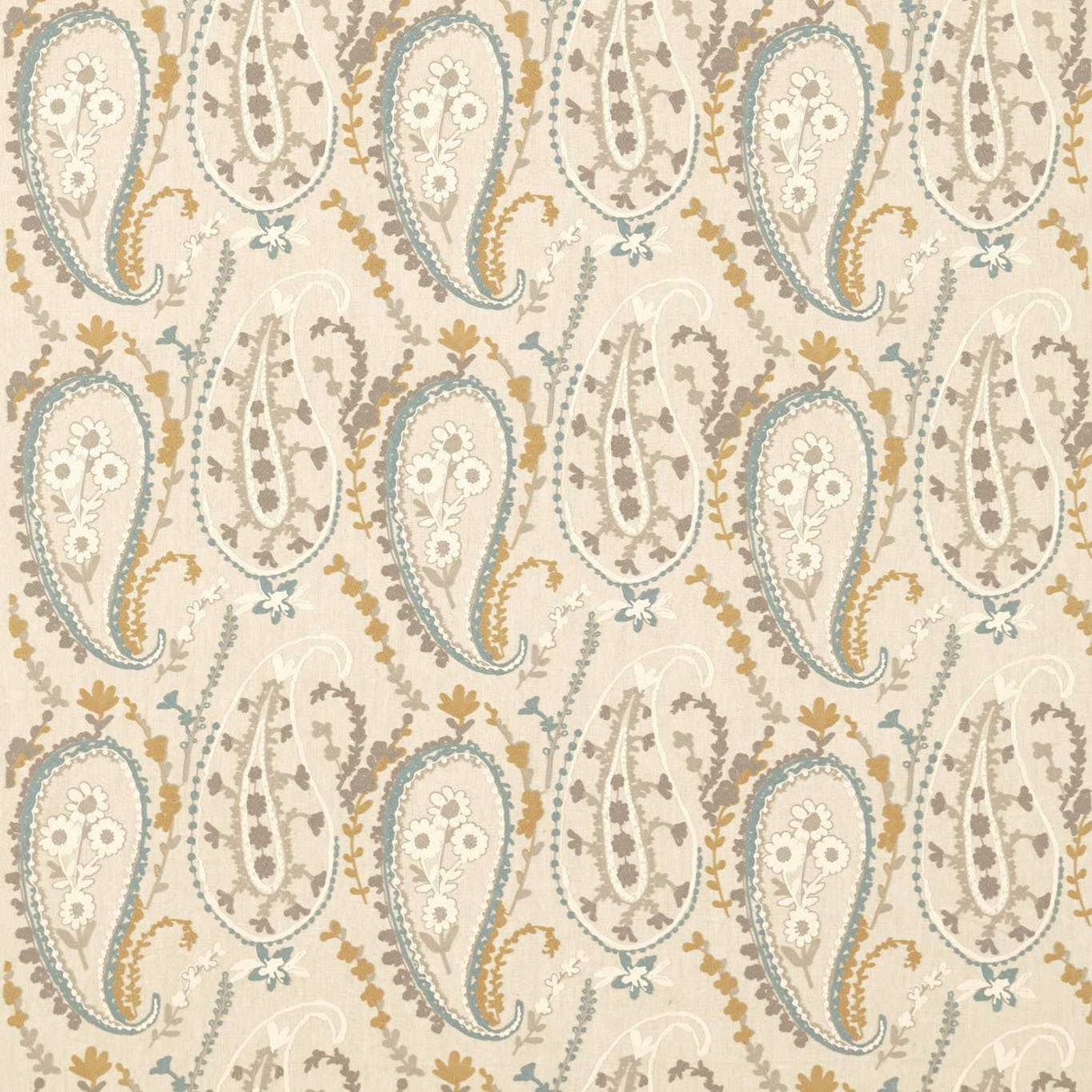 Sanderson Jamila Wedwood/Linen Fabric