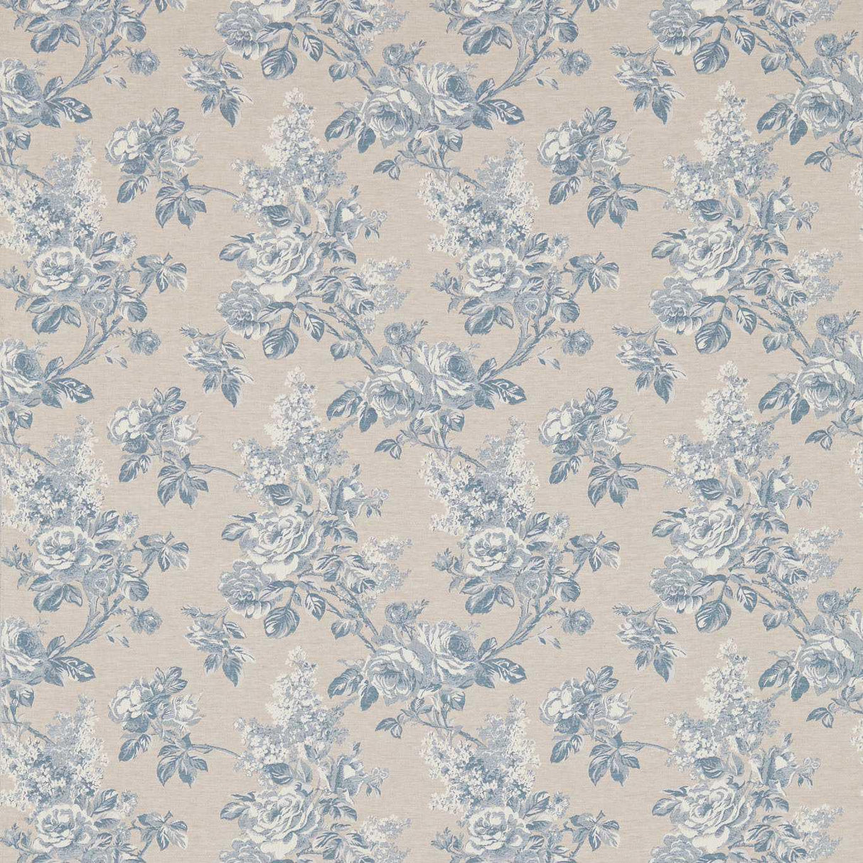 Sanderson Sorilla Damask Delft/Linen Fabric