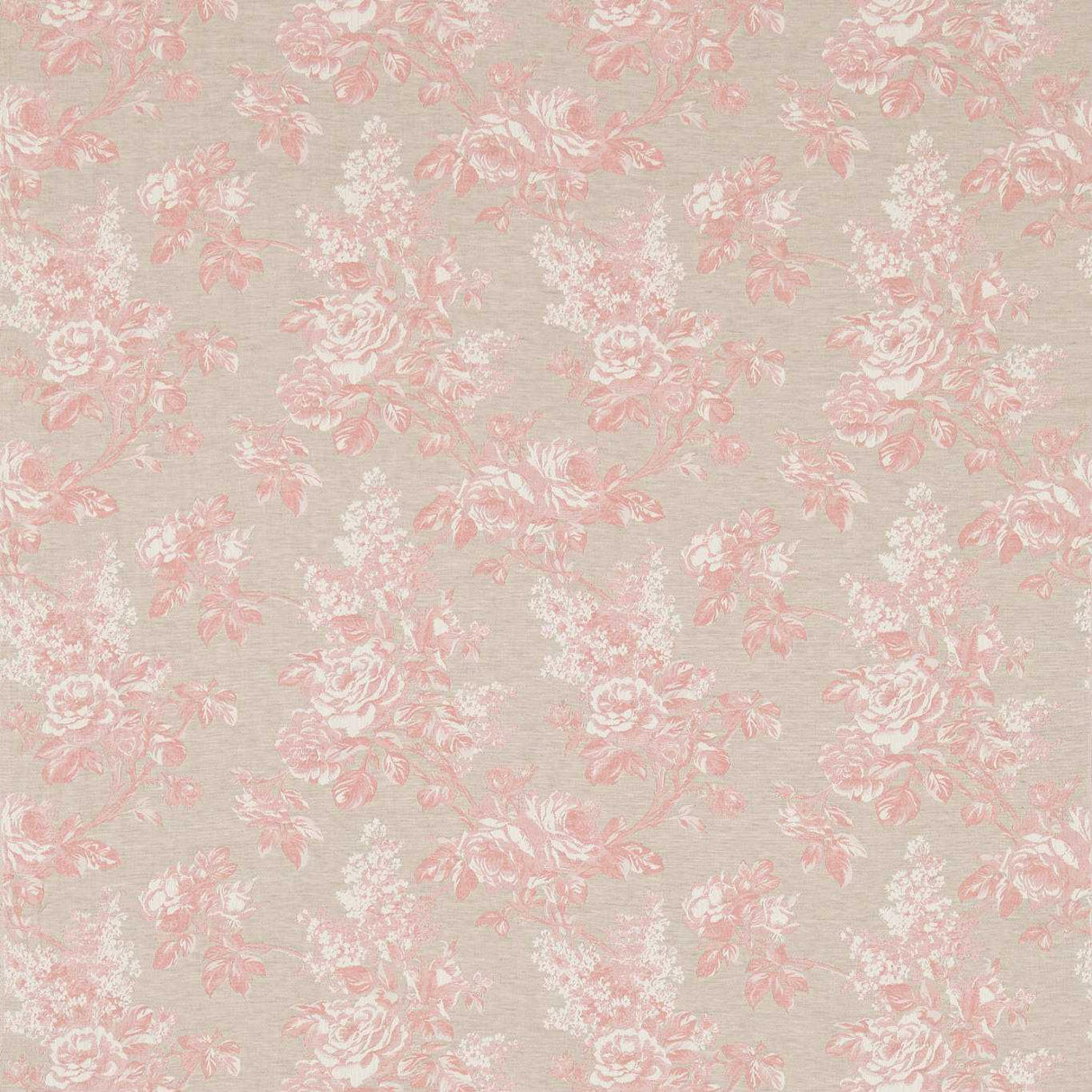 Sanderson Sorilla Damask Shell Pink/Linen Fabric