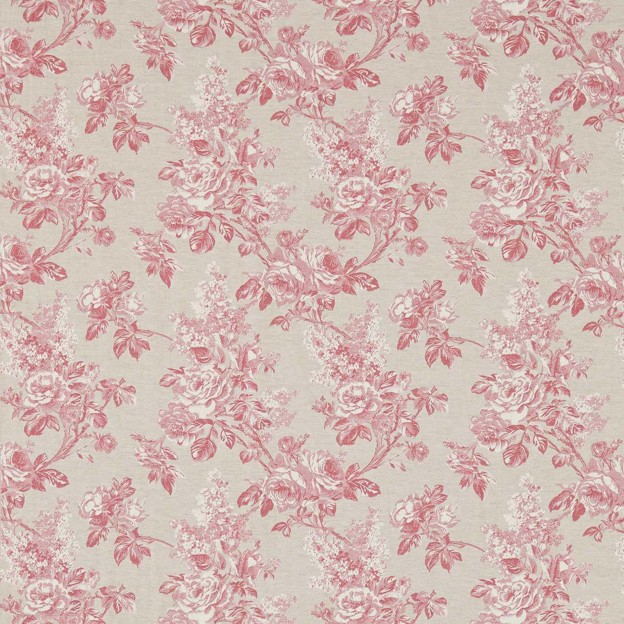 Sanderson Sorilla Damask Rose/Linen Fabric