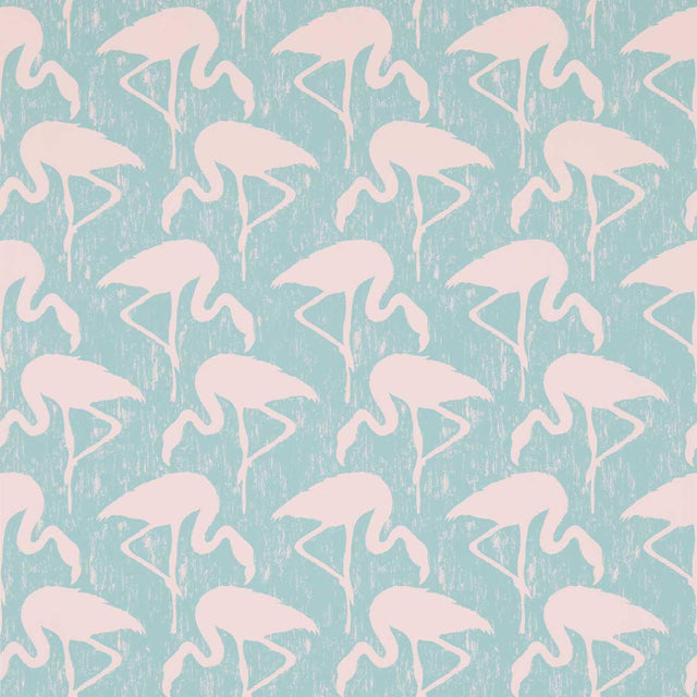 Sanderson Flamingos Turquoise/Pink Wallpaper