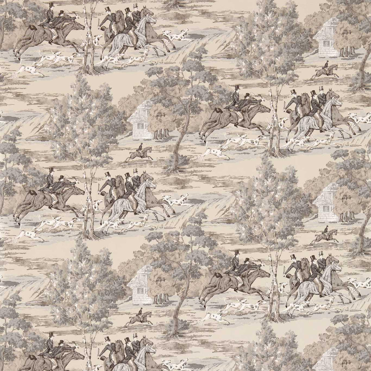 Sanderson Tally Ho Pearl/Grey Wallpaper