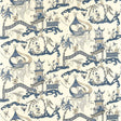 Sanderson Pagoda River Indigo/ Blue Fabric