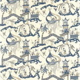 Sanderson Pagoda River Indigo/ Blue Fabric