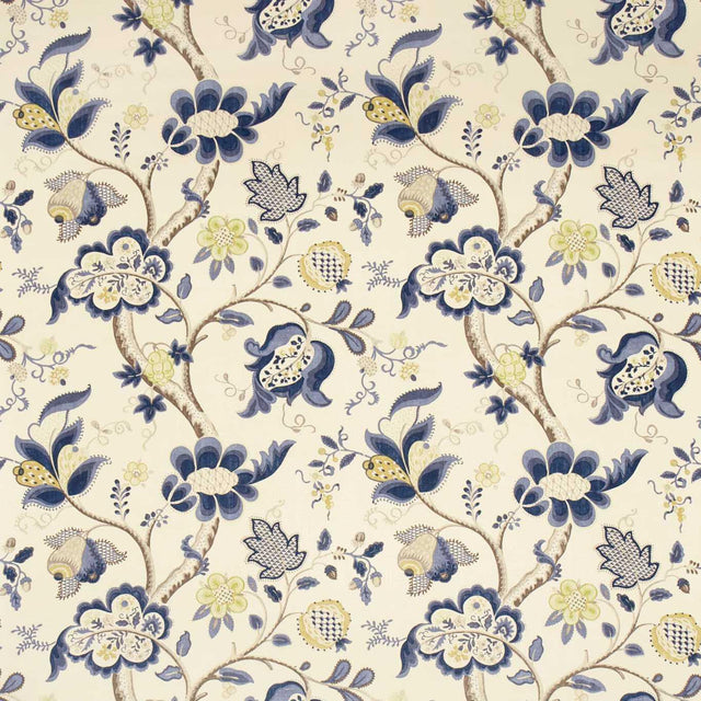 Sanderson Roslyn Indigo/ Gold Fabric