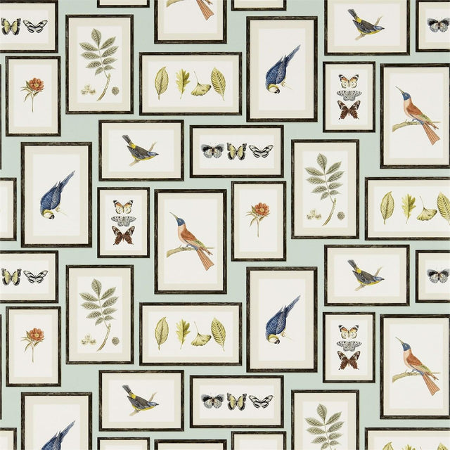 Sanderson Picture Gallery Aqua/Multi Wallpaper