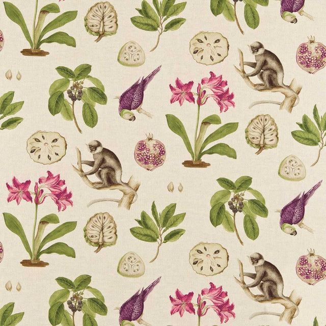 Sanderson Capuchins Boysenberry Fabric