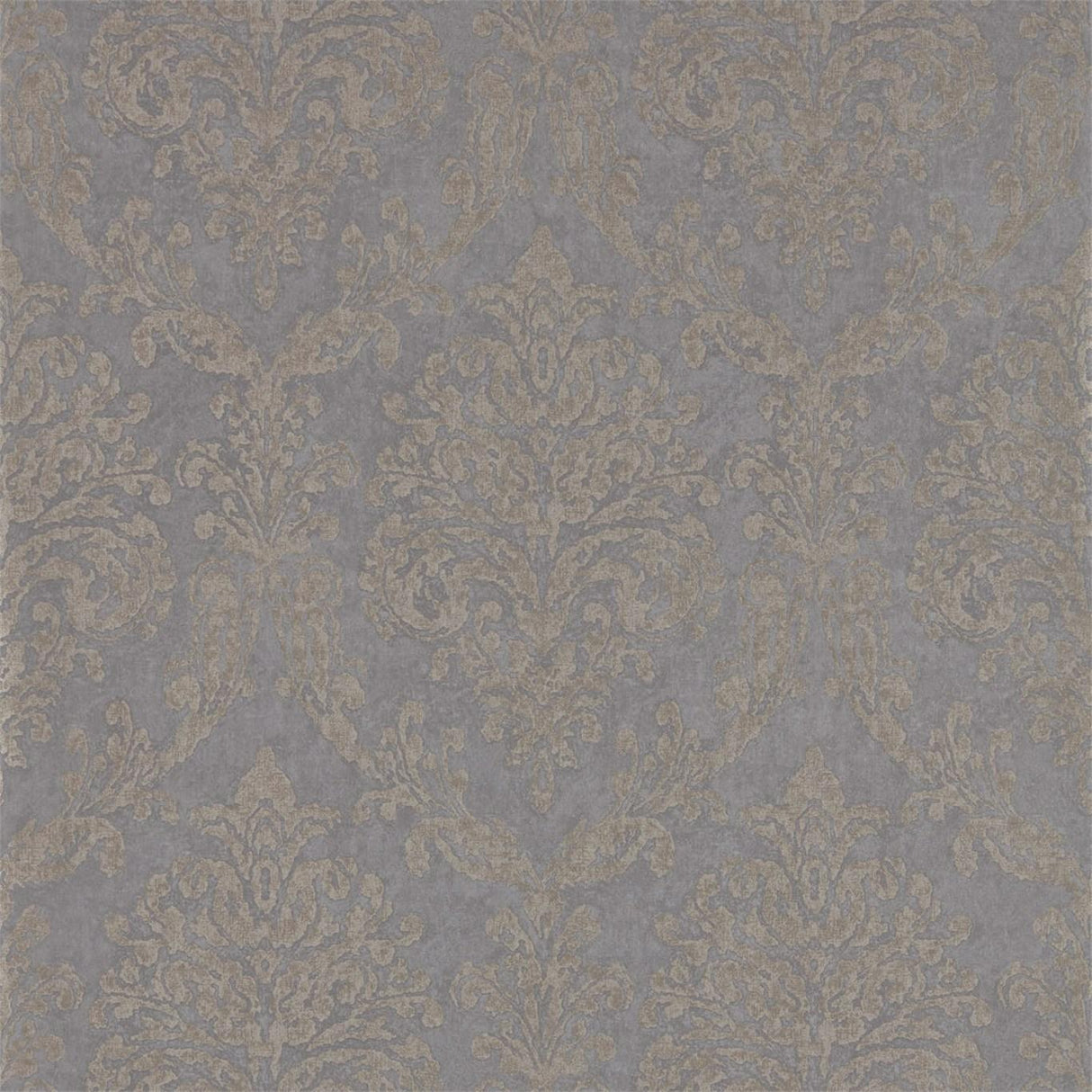 Sanderson Riverside Damask Mole/Copper Wallpaper