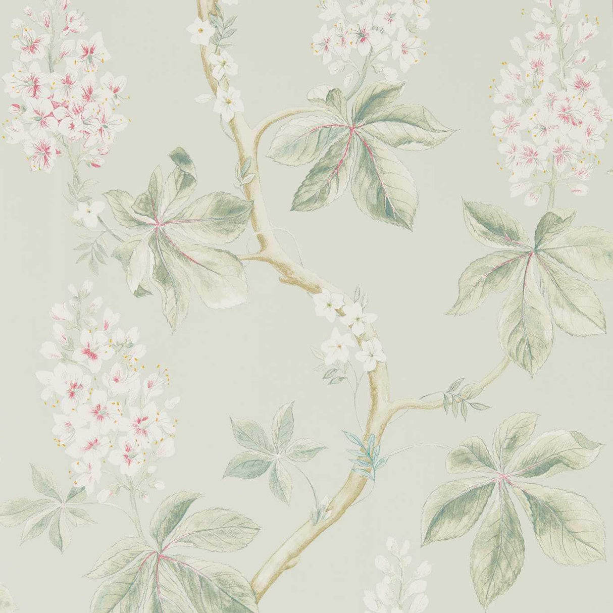 Sanderson Chestnut Tree Seaspray/Peony Wallpaper