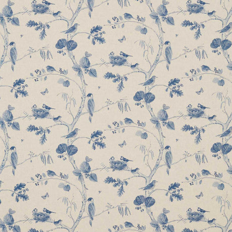 Sanderson Woodland Chorus Indigo/Linen Fabric