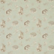 Sanderson Squirrel & Hedgehog Seaspray/Charcoal Fabric