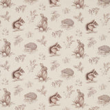 Sanderson Squirrel & Hedgehog Walnut/Linen Fabric