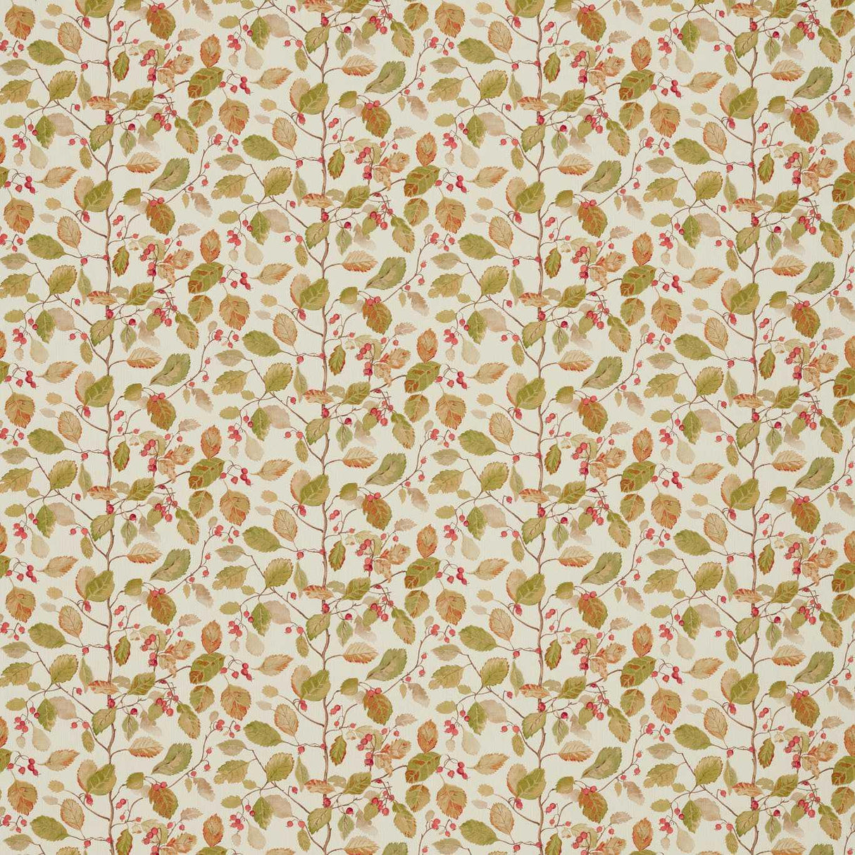 Sanderson Woodland Berries Rosehip/Moss Fabric
