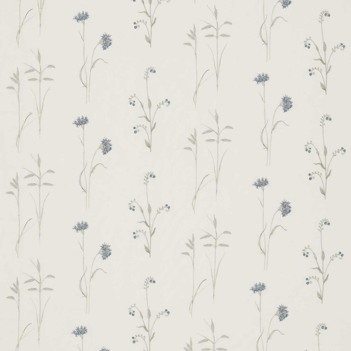 Sanderson Meadow Grasses Cobalt/Chalk Fabric