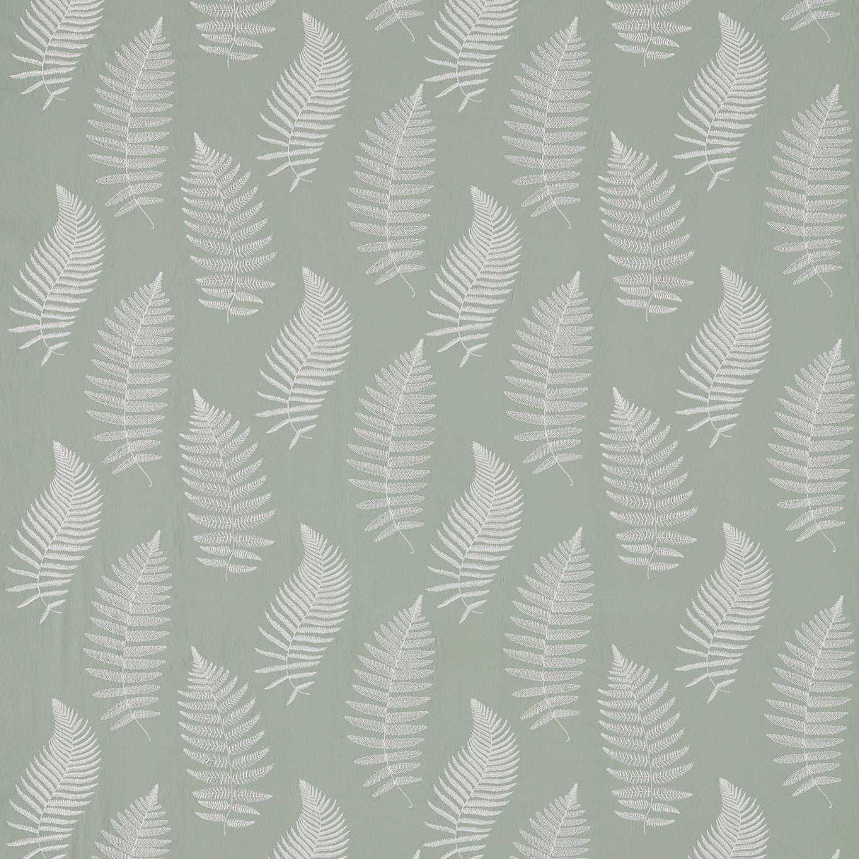Sanderson Fern Embroidery Mist Fabric