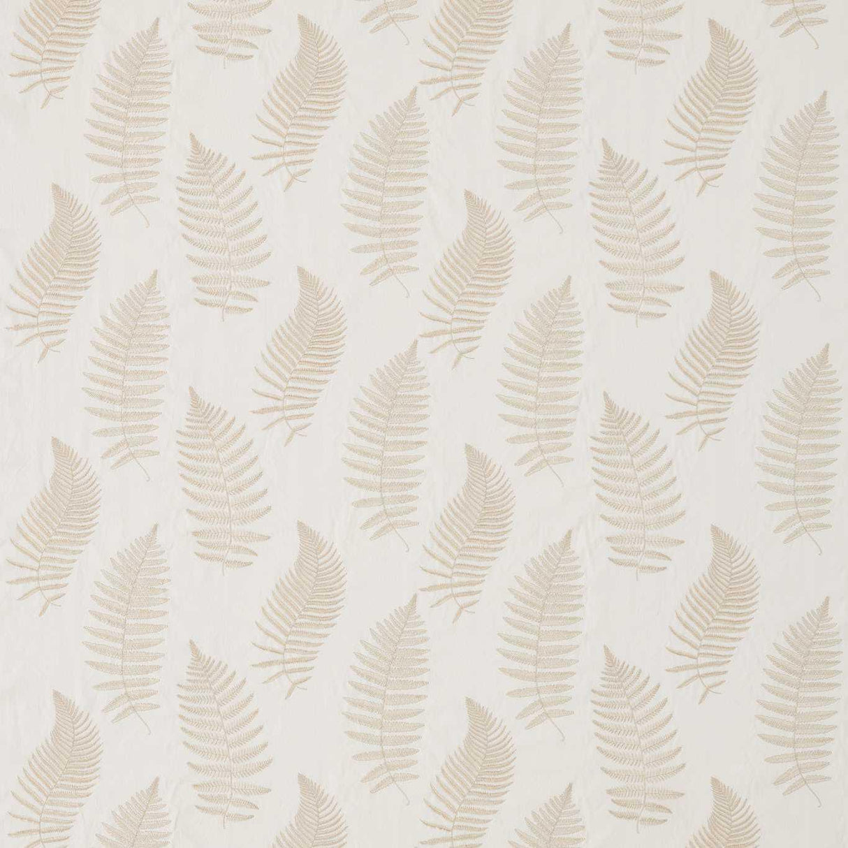 Sanderson Fern Embroidery Ivory Fabric
