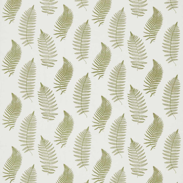 Sanderson Fern Embroidery Moss Fabric