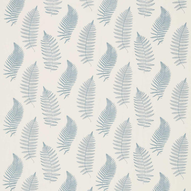 Sanderson Fern Embroidery Powder Blue Fabric