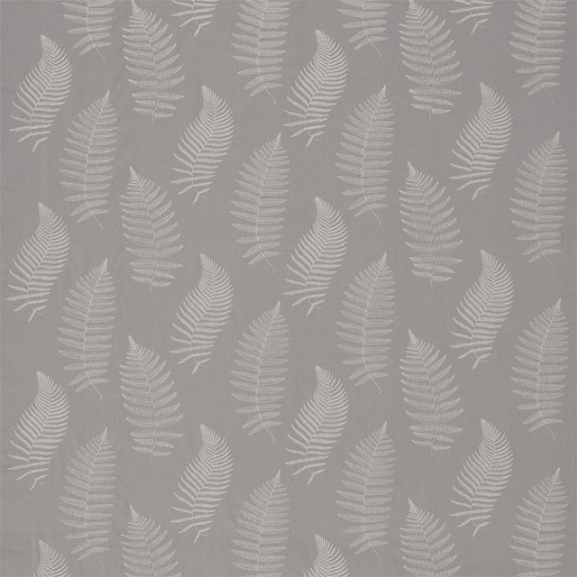 Sanderson Fern Embroidery Pebble Fabric