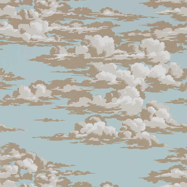 Sanderson Silvi Clouds English Blue Wallpaper