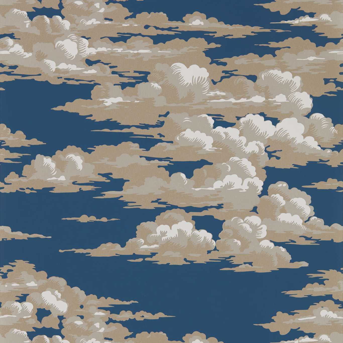 Sanderson Silvi Clouds Yacht Blue Wallpaper by Sanderson