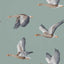 Sanderson Elysian Geese Blue Clay Wallpaper