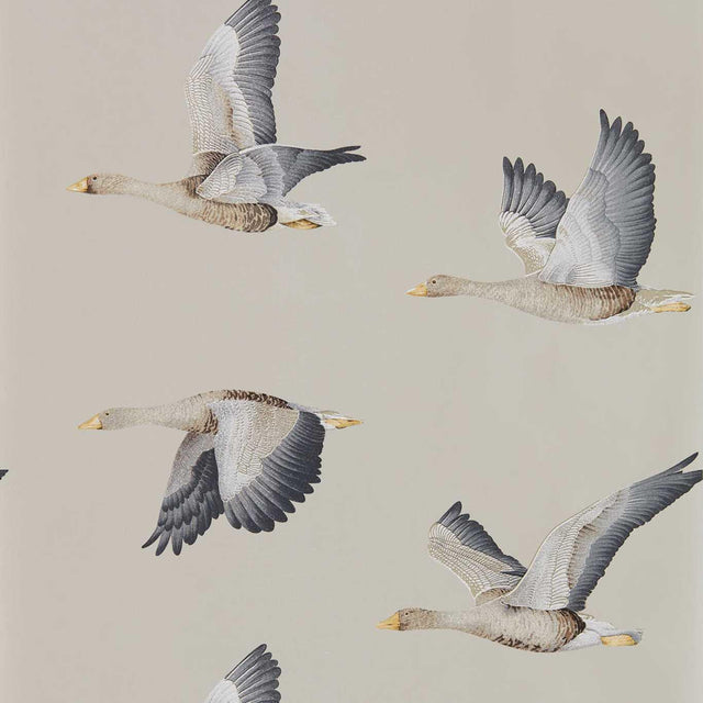 Sanderson Elysian Geese Gilver Wallpaper