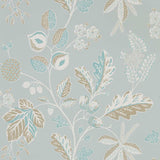 Sanderson Warwick Blue Grey Wallpaper