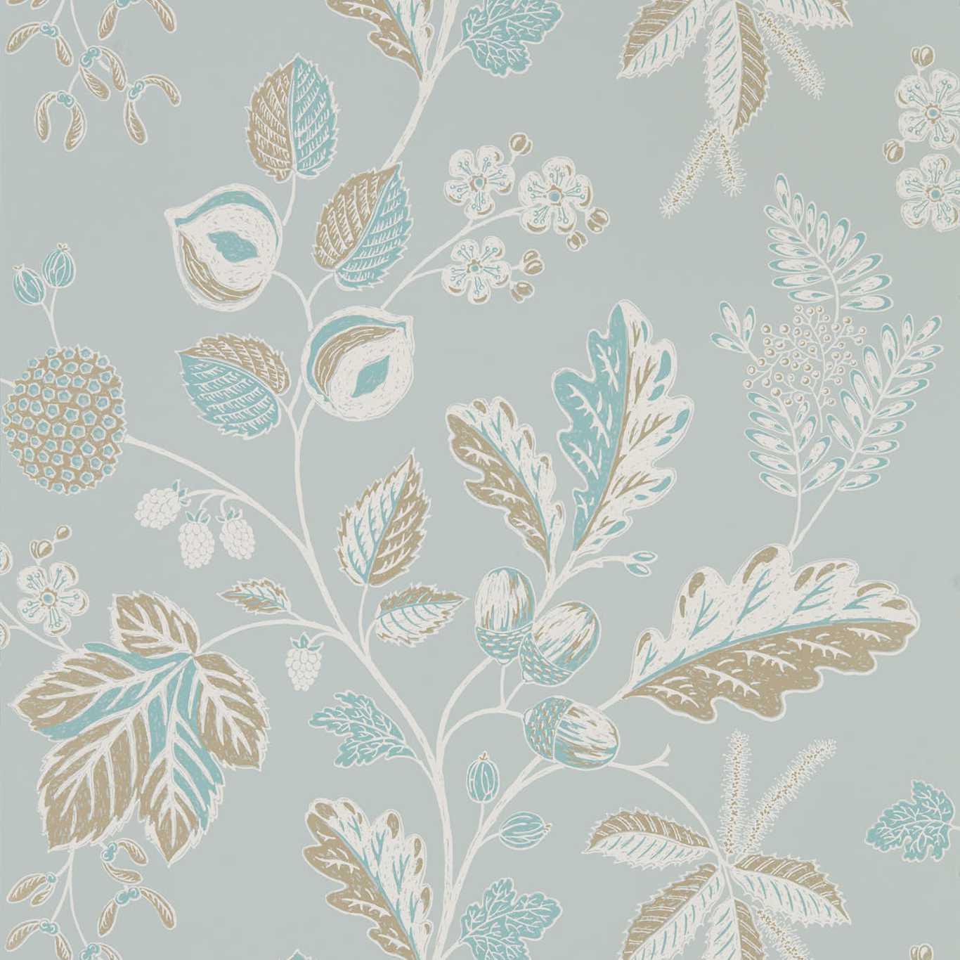 Sanderson Warwick Blue Grey Wallpaper by Sanderson