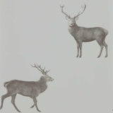 Sanderson Evesham Deer Silver Grey Wallpaper