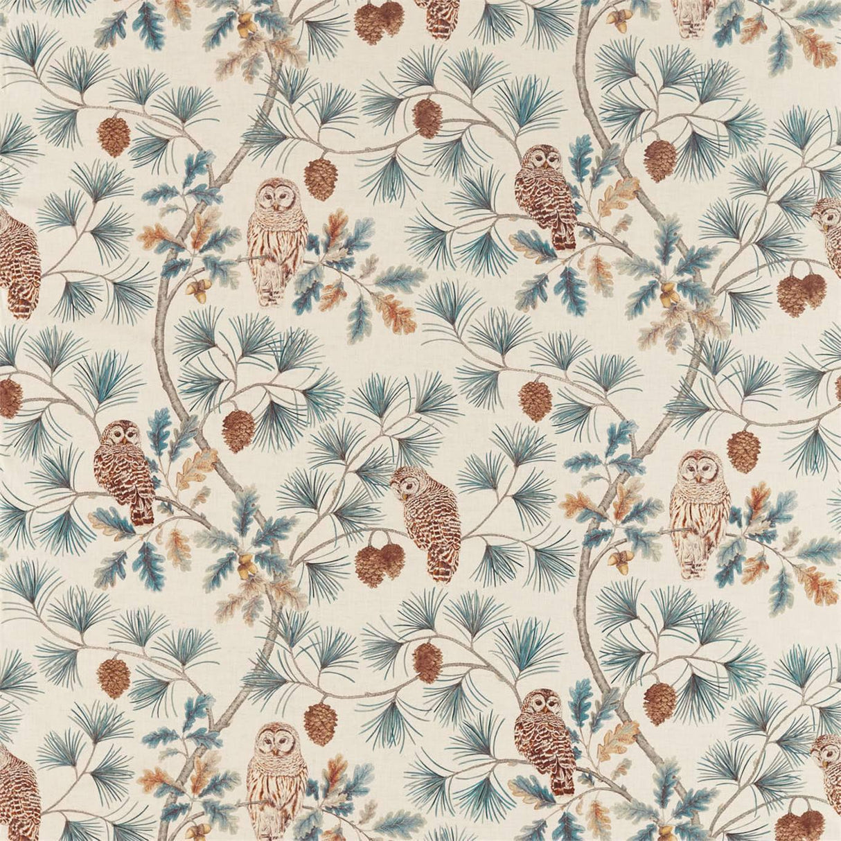 Sanderson Owlswick Teal Fabric