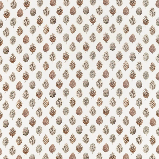 Sanderson Pine Cones Briarwood/Cream Fabric