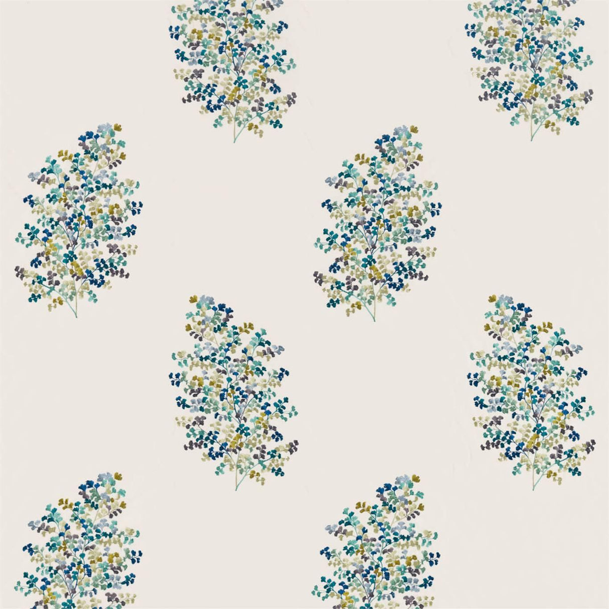 Sanderson Wendell Embroidery Ceramic Blue Fabric
