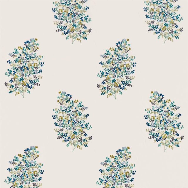 Sanderson Wendell Embroidery Ceramic Blue Fabric
