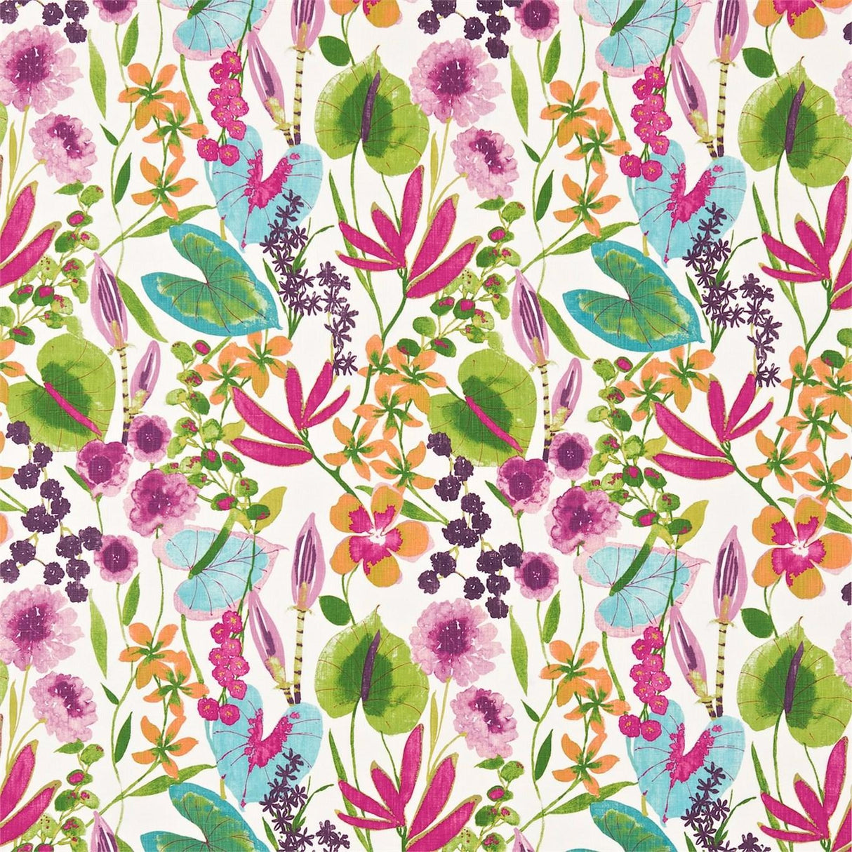 Harlequin Nalina Flamingo/Papaya/Loganberry Fabric