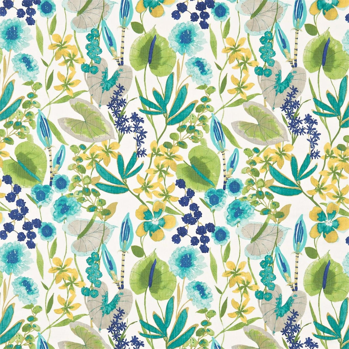 Harlequin Nalina Zest/Lagoon/Gooseberry Fabric