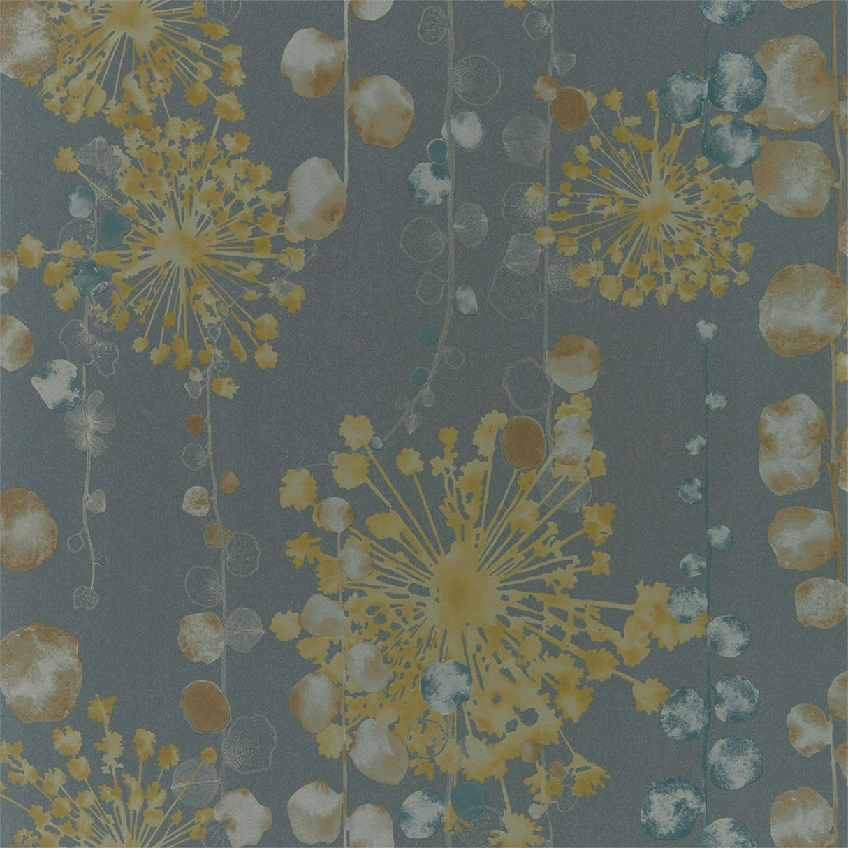 Harlequin Moku Graphite/Mustard Wallpaper