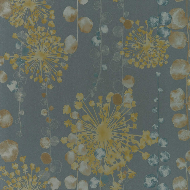 Harlequin Moku Graphite/Mustard Wallpaper